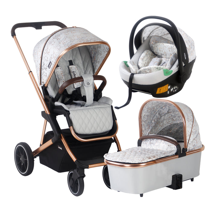 MB500 3-in-1 Travel System with Base - Rose Gold Marble - Grade B