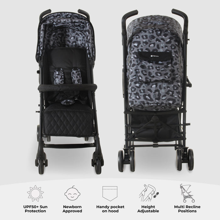 MB51 Plus Stroller - Black Leopard