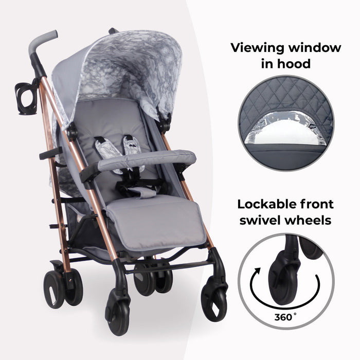 My Babiie MB51 Stroller - Samantha Faiers Grey Marble - Grade A