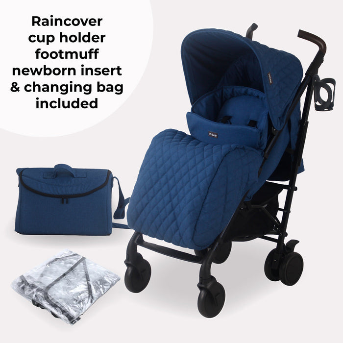 My Babiie MB52 Navy Melange Lightweight Stroller - Grade A