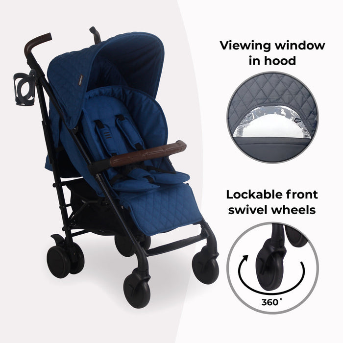 My Babiie MB52 Navy Melange Lightweight Stroller - Grade A