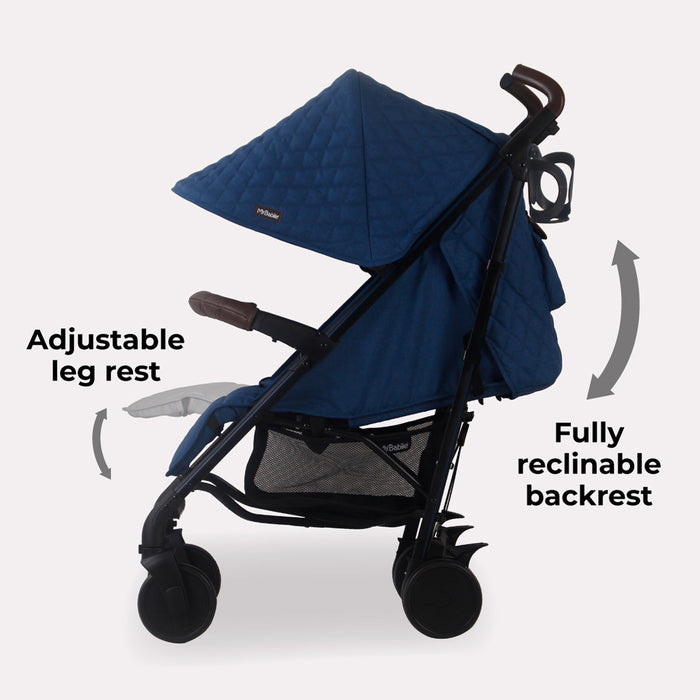 My Babiie MB52 Navy Melange Lightweight Stroller - Grade A