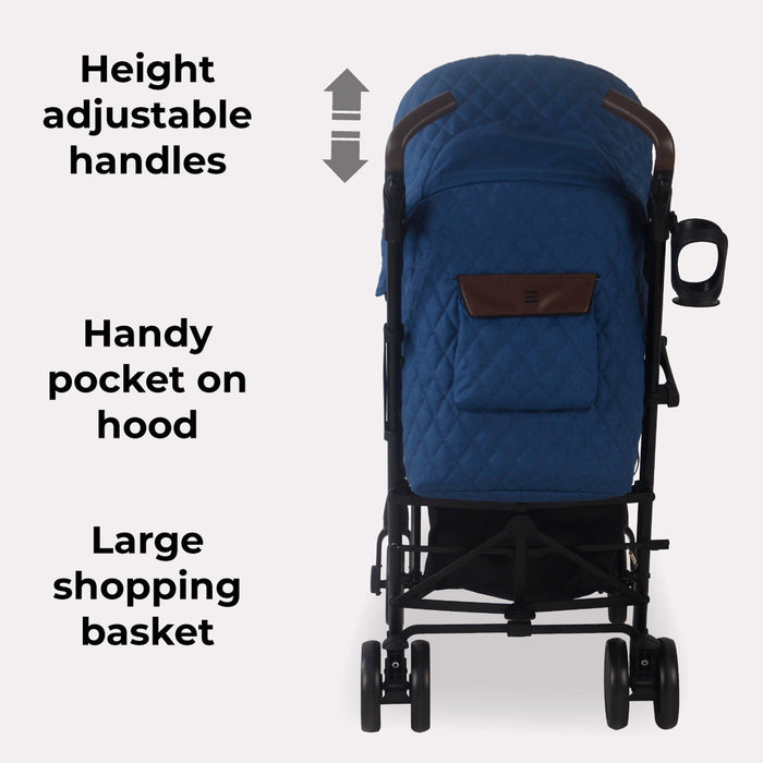 My Babiie MB52 Navy Melange Lightweight Stroller - Grade A