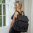 Backpack Changing Bag - Black Quilted - Grade A