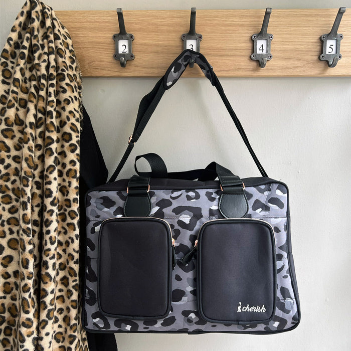 Deluxe Changing Bag - Black Leopard - Grade A