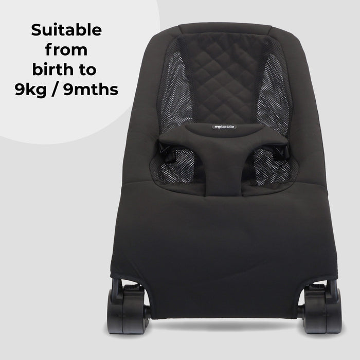 Reclining Baby Bouncer - Black - Grade A