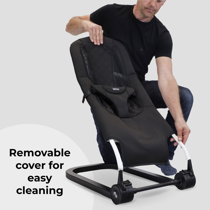 Reclining Baby Bouncer - Black - Grade A