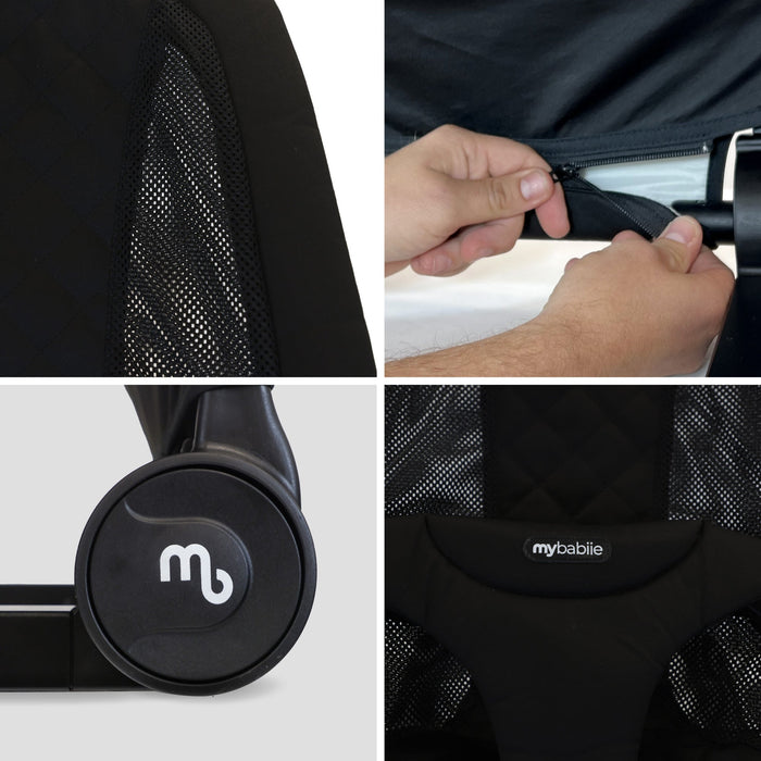 Reclining Baby Bouncer - Black - Grade A