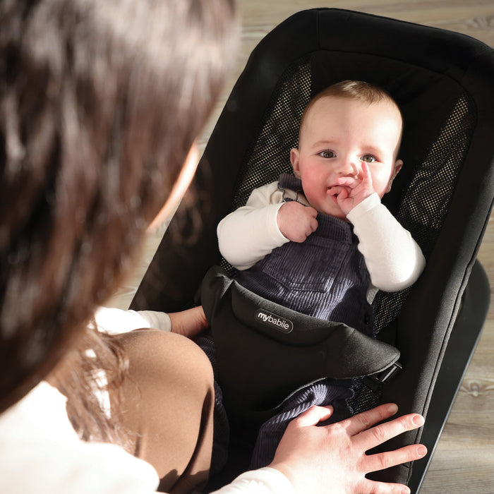 Reclining Baby Bouncer - Black - Grade B