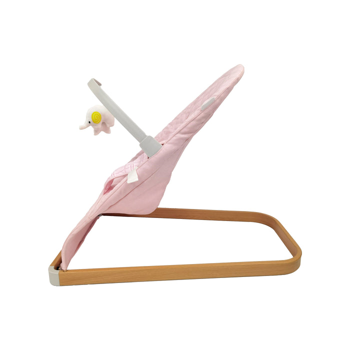 Baby Bouncer with Toy Bar - Pink Plaid - Grade A
