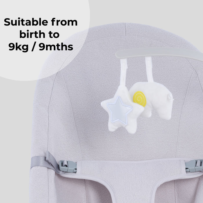 Baby Bouncer with Toy Bar - Grey - Grade A