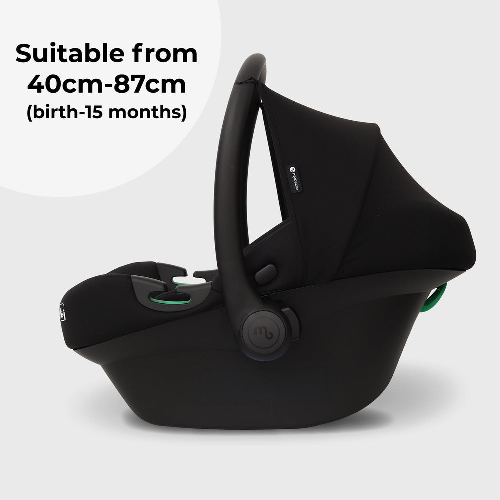 MBCS02 i-Size Infant Carrier Car Seat (40-87cm) - Black - Grade A