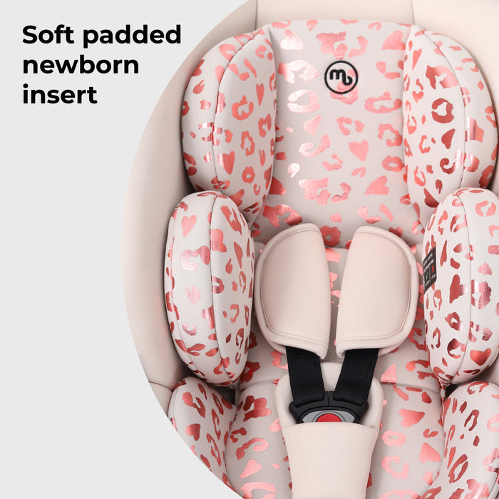 MBCS02 i-Size Infant Carrier Car Seat (40-87cm) - Pink Leopard