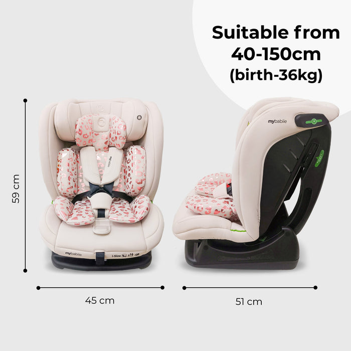 MBCS100 2-in-1 Convertible R129 Car Seat - Pink Leopard - GRADE A