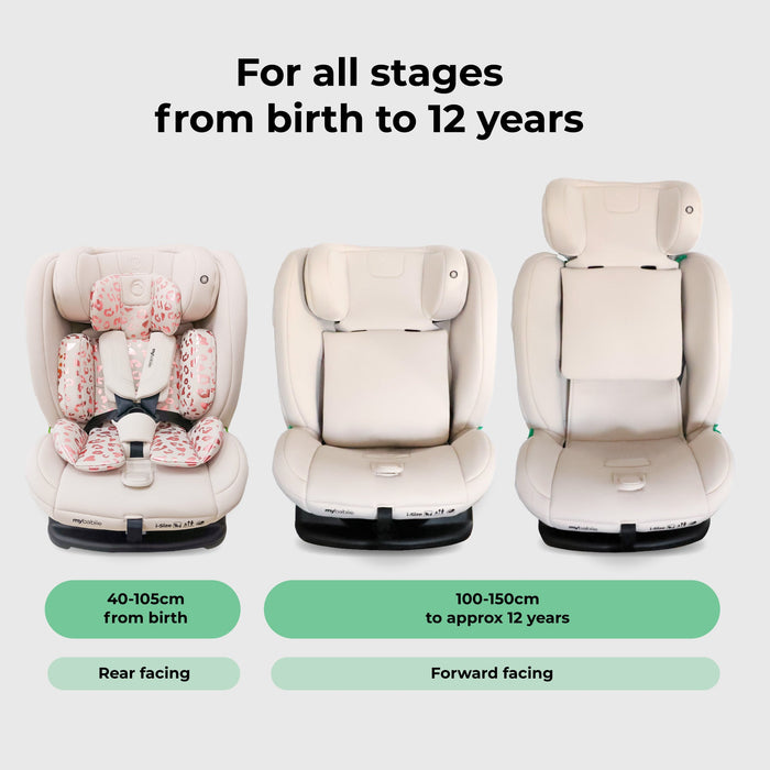 MBCS100 2-in-1 Convertible R129 Car Seat - Pink Leopard - GRADE A