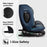 MBCS200 Spin R129 Car Seat with Top Tether - Navy Leopard