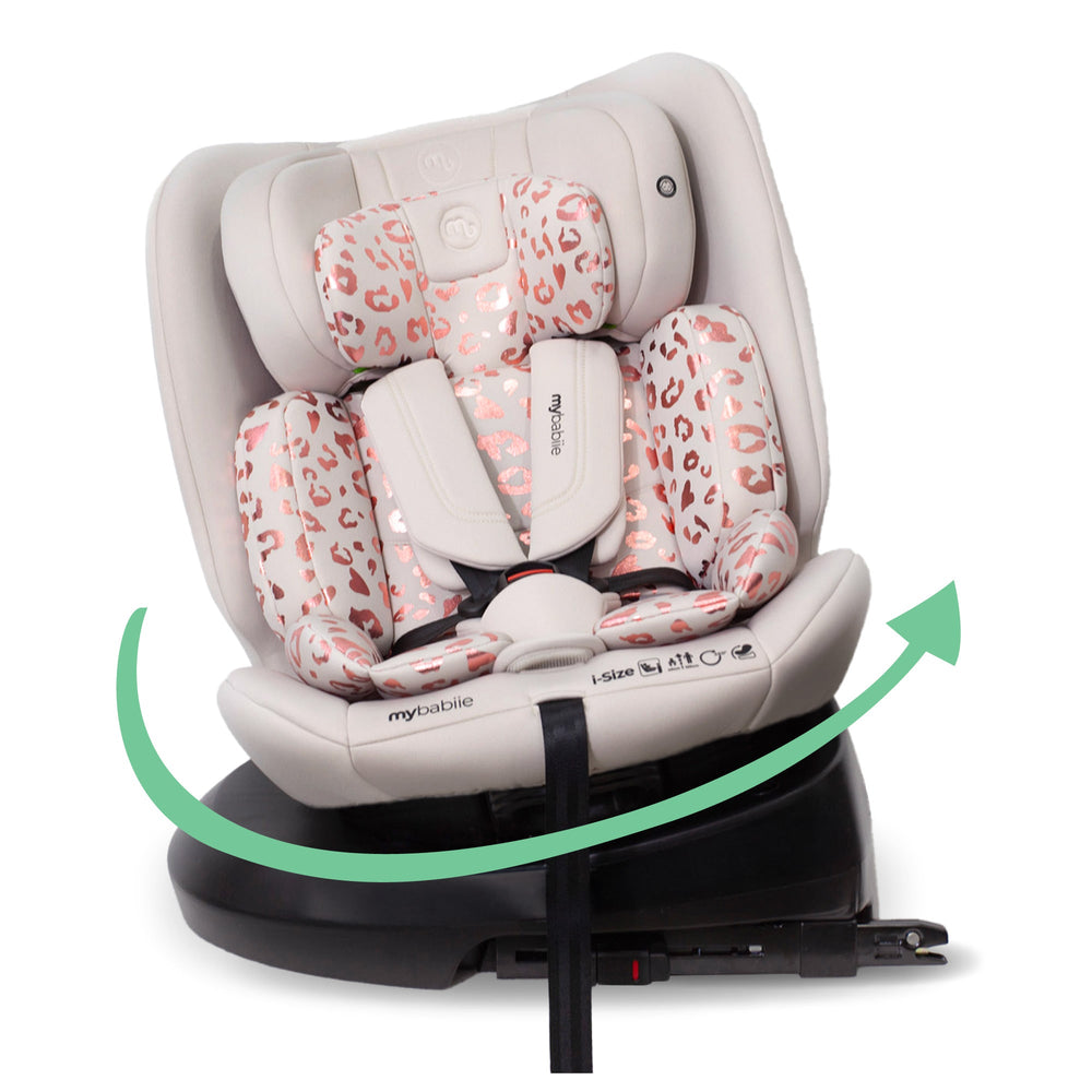 MBCS200 Spin R129 Car Seat with Top Tether - Pink Leopard - GRADE A