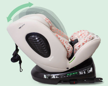 MBCS200 Spin R129 Car Seat with Top Tether - Pink Leopard - GRADE A