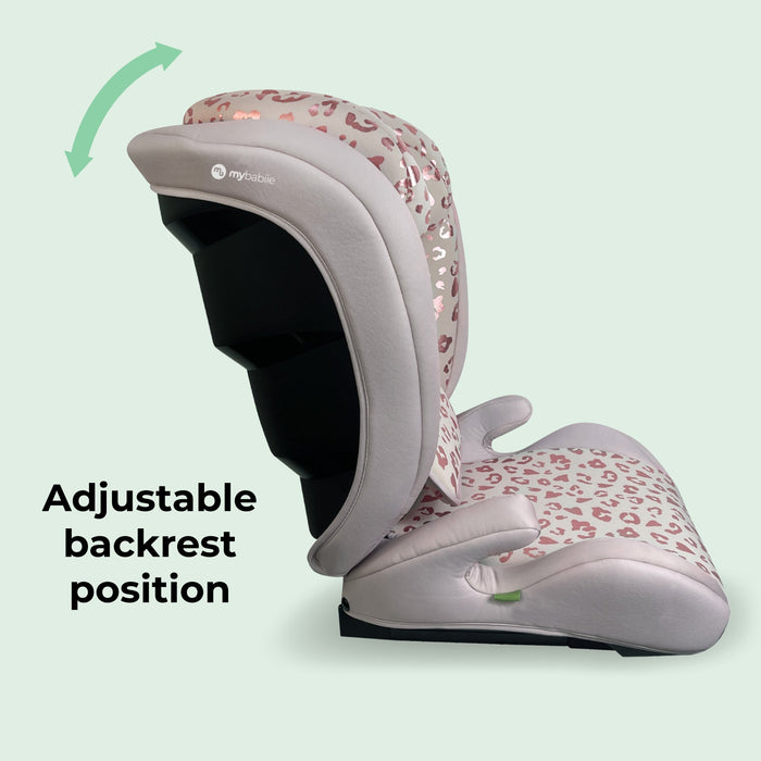 MBCS23 High-Back Booster Lite R129 Car Seat - Blush Leopard - GRADE A