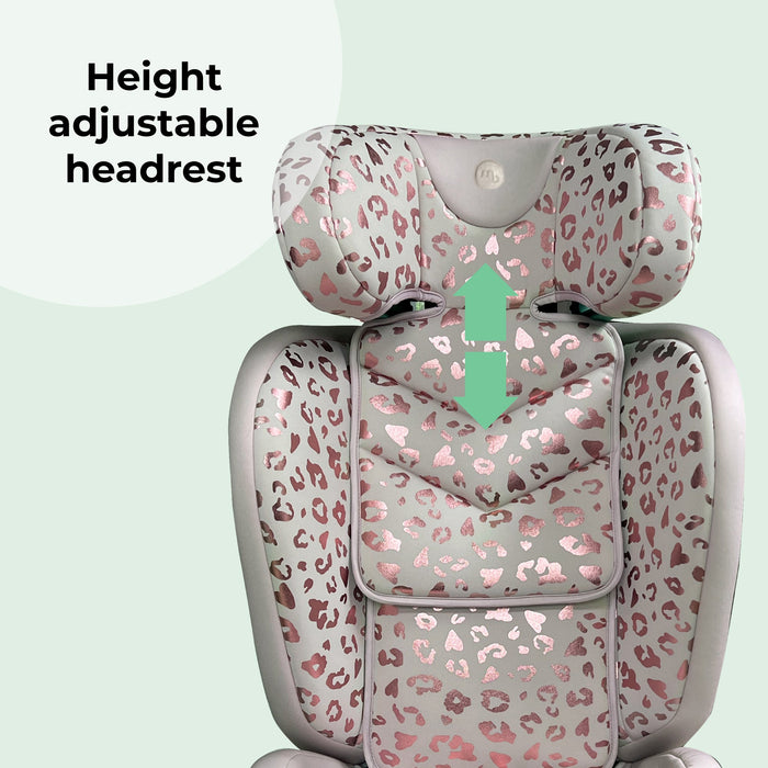 MBCS23 High-Back Booster Lite R129 Car Seat - Blush Leopard - GRADE A