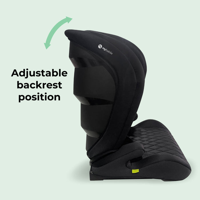 MBCS23 High-Back Booster Lite R129 Car Seat - Quilted Black - GRADE A