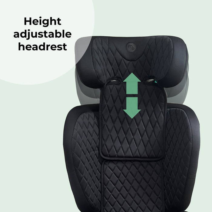 MBCS23 High-Back Booster Lite R129 Car Seat - Quilted Black