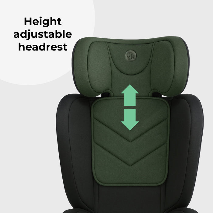 MBCS23 High-Back Booster R129 Car Seat with ISOFIX - Forest Green