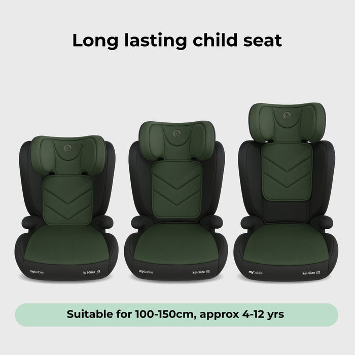 MBCS23 High-Back Booster R129 Car Seat with ISOFIX - Forest Green