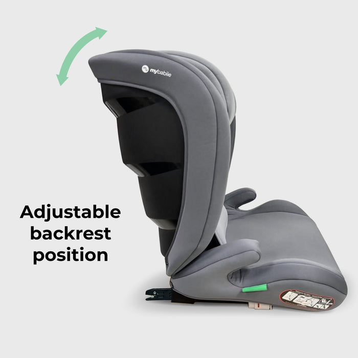 MBCS23 High-Back Booster R129 Car Seat with ISOFIX - Grey