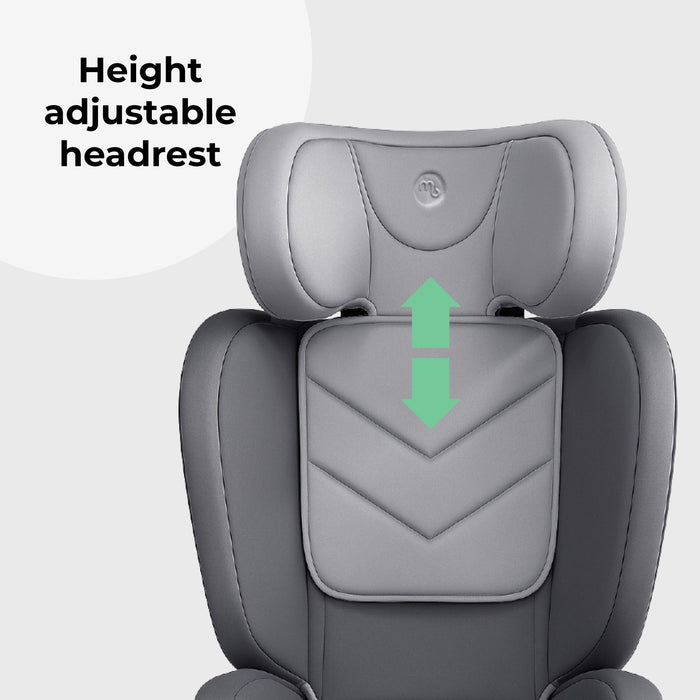 MBCS23 High-Back Booster R129 Car Seat with ISOFIX - Grey