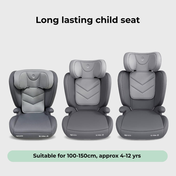MBCS23 High-Back Booster R129 Car Seat with ISOFIX - Grey