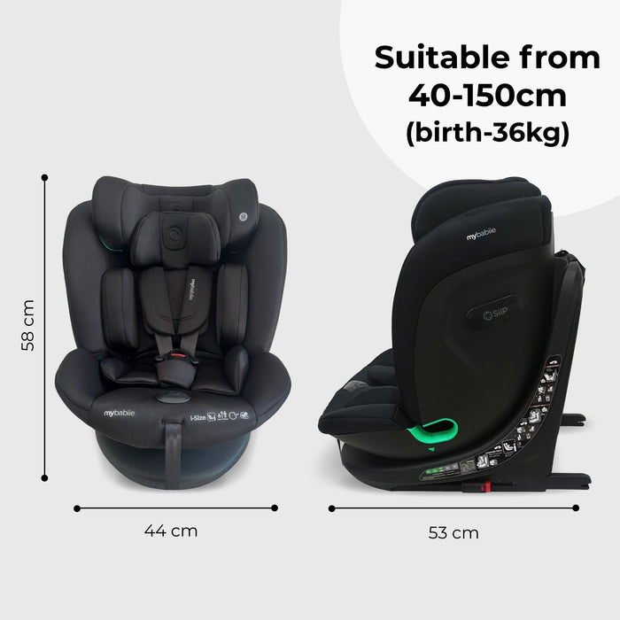 MBCS300 Easy Spin R129 Car Seat with Top Tether - Black - GRADE A