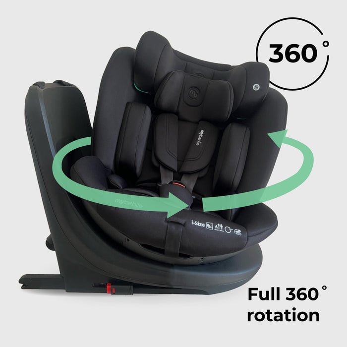 MBCS300 Easy Spin R129 Car Seat with Top Tether - Black - GRADE A