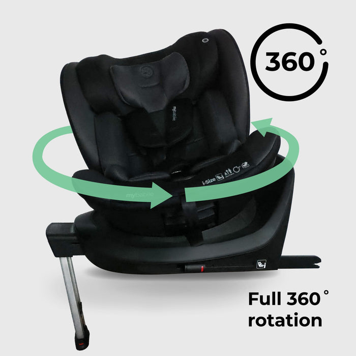 MBCS400 Spin R129 Car Seat with Support Leg - Black
