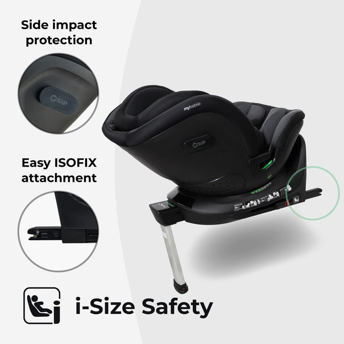 MBCS400 Spin R129 Car Seat with Support Leg - Black - Grade A