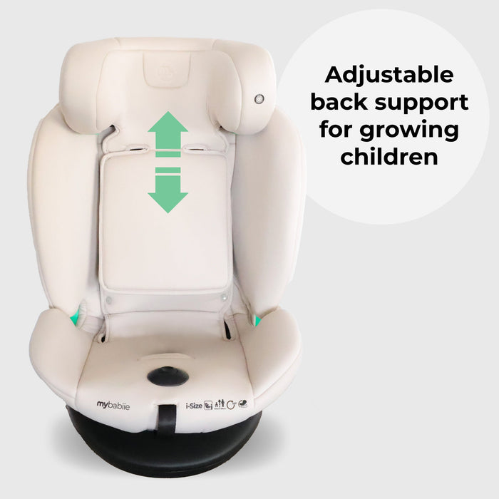 MBCS400 Spin R129 Car Seat with Support Leg - Pink Leopard