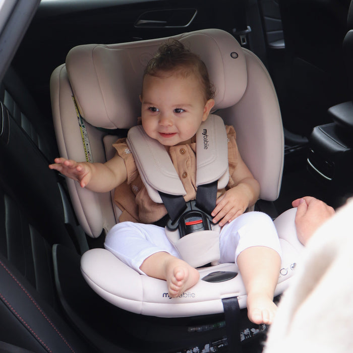 MBCS400 Spin R129 Car Seat with Support Leg - Pink Leopard - Grade A