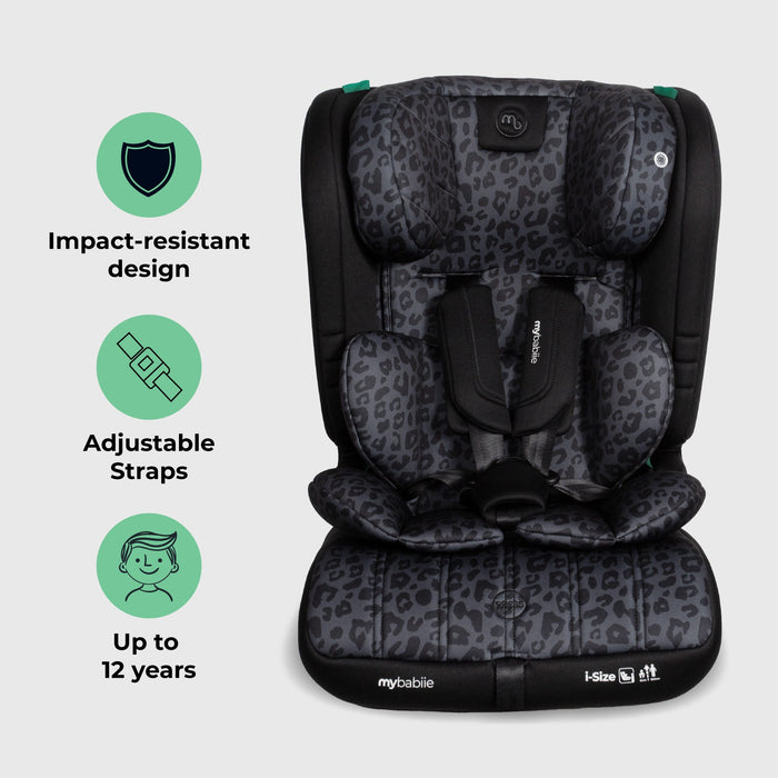 MBCS50 Toddler to Booster R129 Car Seat - Black Leopard - GRADE A