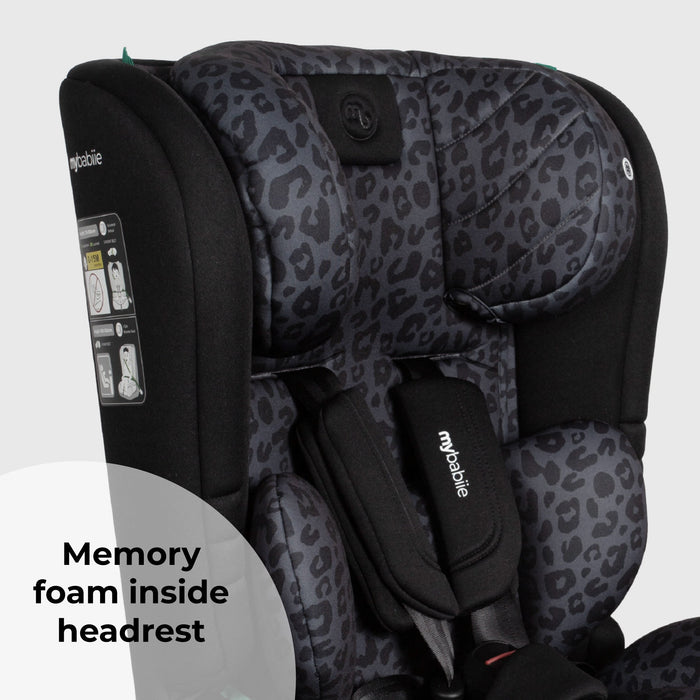 MBCS50 Toddler to Booster R129 Car Seat - Black Leopard - GRADE A
