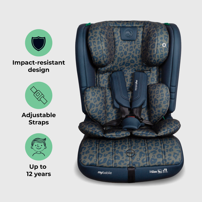 MBCS50 Toddler to Booster R129 Car Seat - Navy Leopard