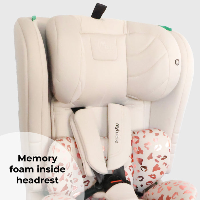 MBCS50 Toddler to Booster R129 Car Seat - Pink Leopard