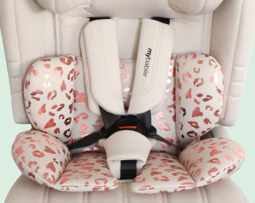 MBCS50 Toddler to Booster R129 Car Seat - Pink Leopard - GRADE A