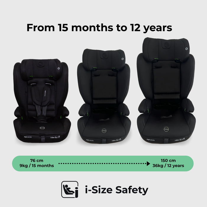 MBCS75 Toddler to Booster R129 Car Seat with ISOFIX - Black - GRADE A