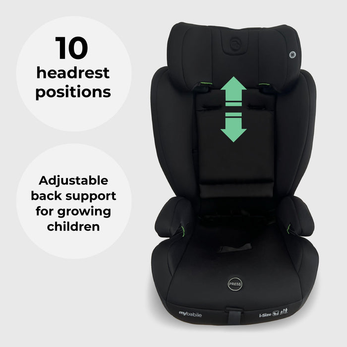 MBCS75 Toddler to Booster R129 Car Seat with ISOFIX - Black