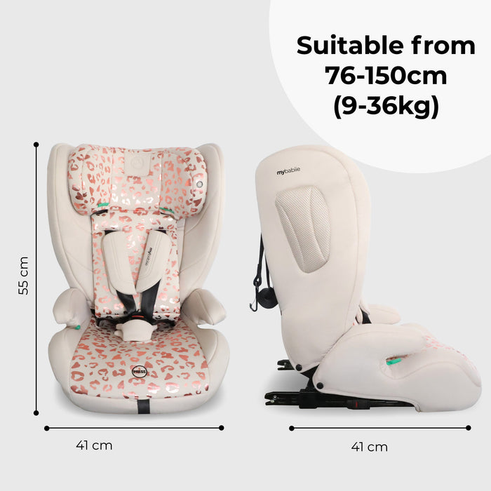 MBCS75 Toddler to Booster R129 Car Seat with ISOFIX - Pink Leopard