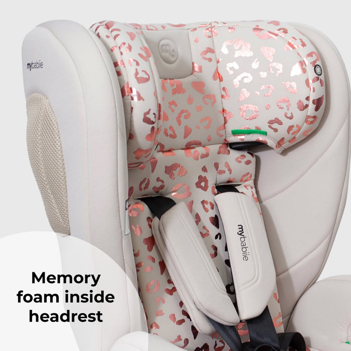 MBCS75 Toddler to Booster R129 Car Seat with ISOFIX - Pink Leopard