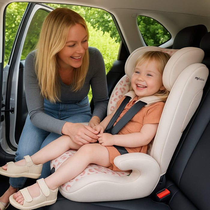 MBCS75 Toddler to Booster with ISOFIX - Pink Leopard - GRADE A