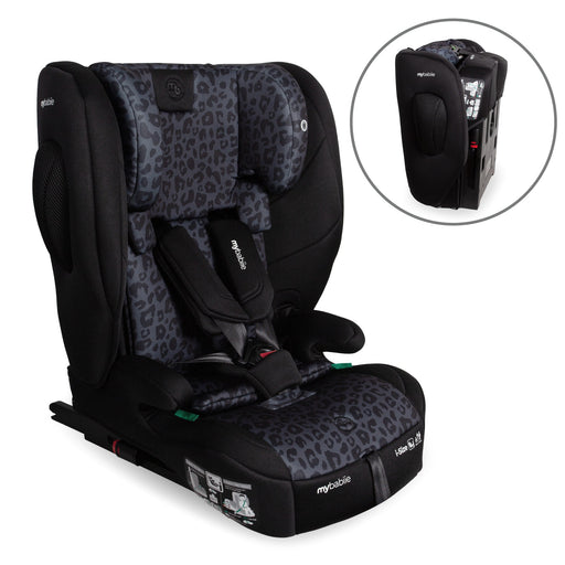 MBCS80 Foldable Toddler to Booster R129 Car Seat with ISOFIX - Black Leopard