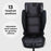 MBCS80 Foldable Toddler to Booster R129 Car Seat with ISOFIX - Black Leopard