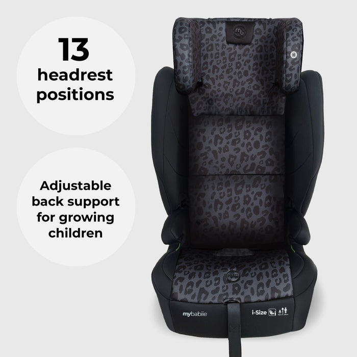 MBCS80 Foldable Toddler to Booster R129 Car Seat with ISOFIX - Black Leopard